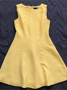 Ralph Lauren Yellow Sleeveless Fit-and-Flare Mini Dress